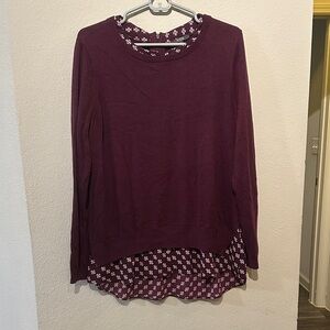 Women's Burgundy cashmere blend sweater
